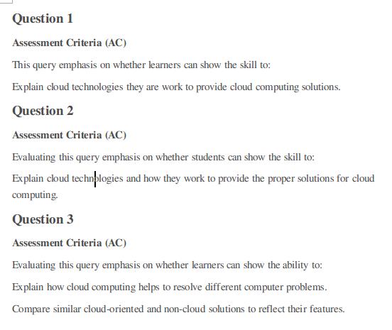 Cloud Computing Virtualisation Questions
