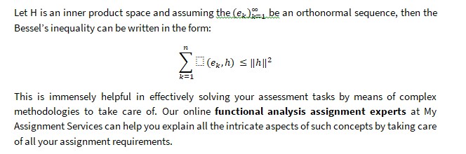 Functional Analysis Assignment Expert Functional Analysis Assignment Expert