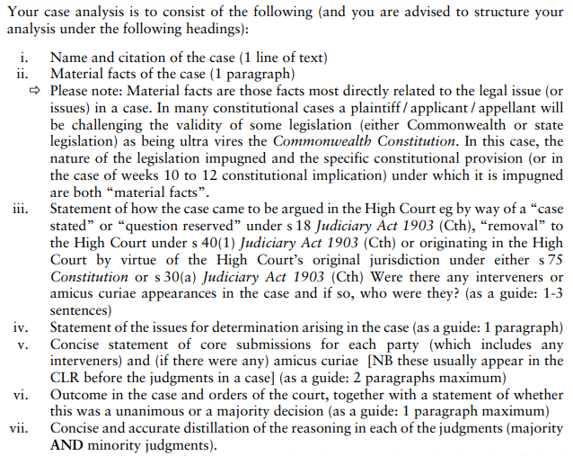 Constitutional Law Report