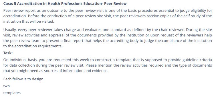 Part 5: Peer review Part 5: Peer review