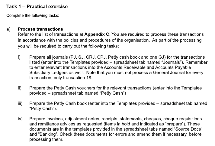 Process of Financial Transactions