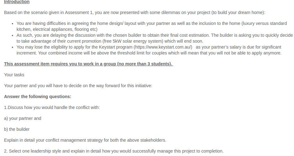 Written Assessment