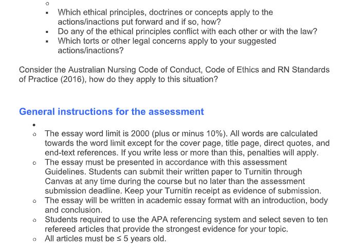 Sample of Essay on Ethical and Legal Issues In Nursing
