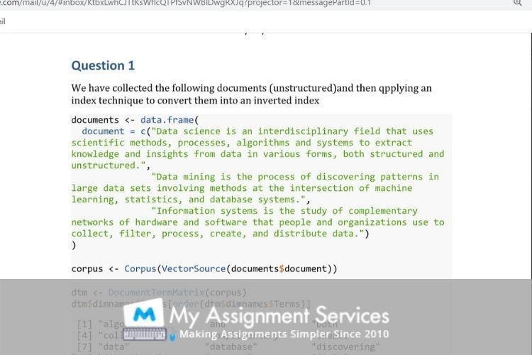 Information Retrieval Assignment Services