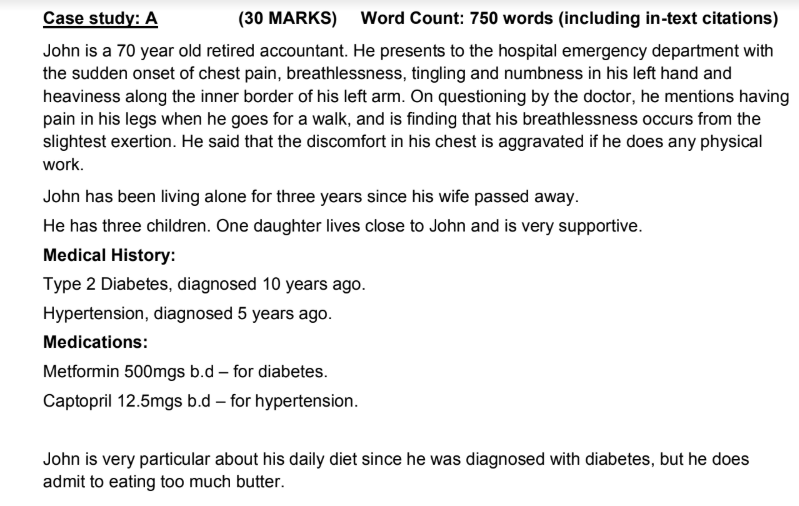 Health Science Assessment Sample