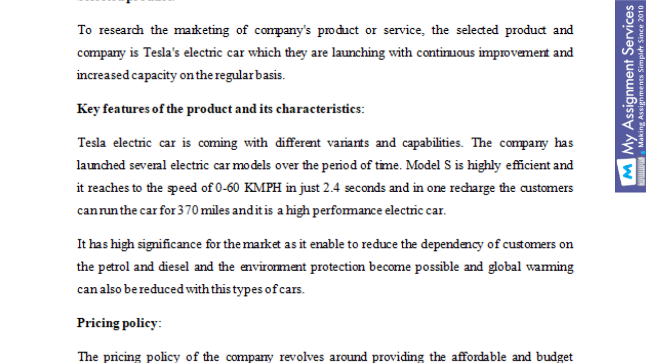 Business Marketing Assessment