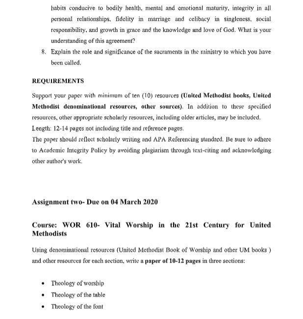Theology Assignment Services