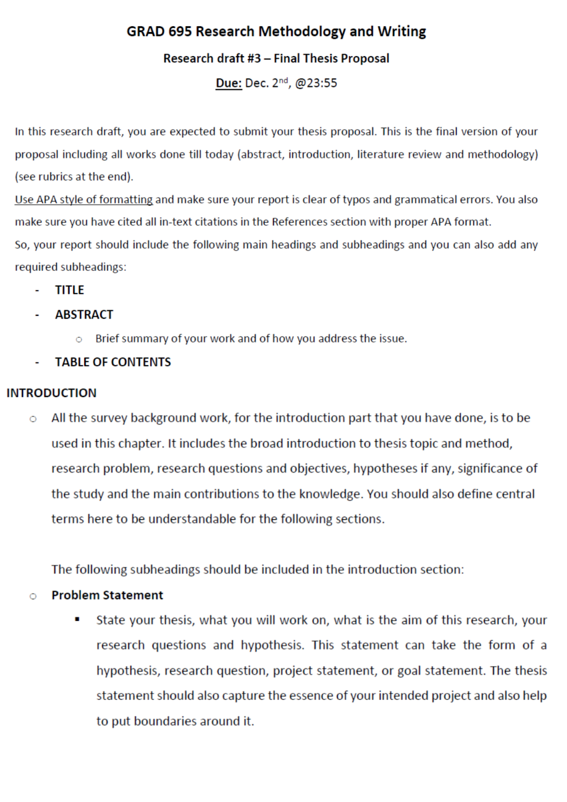 how to write a thesis