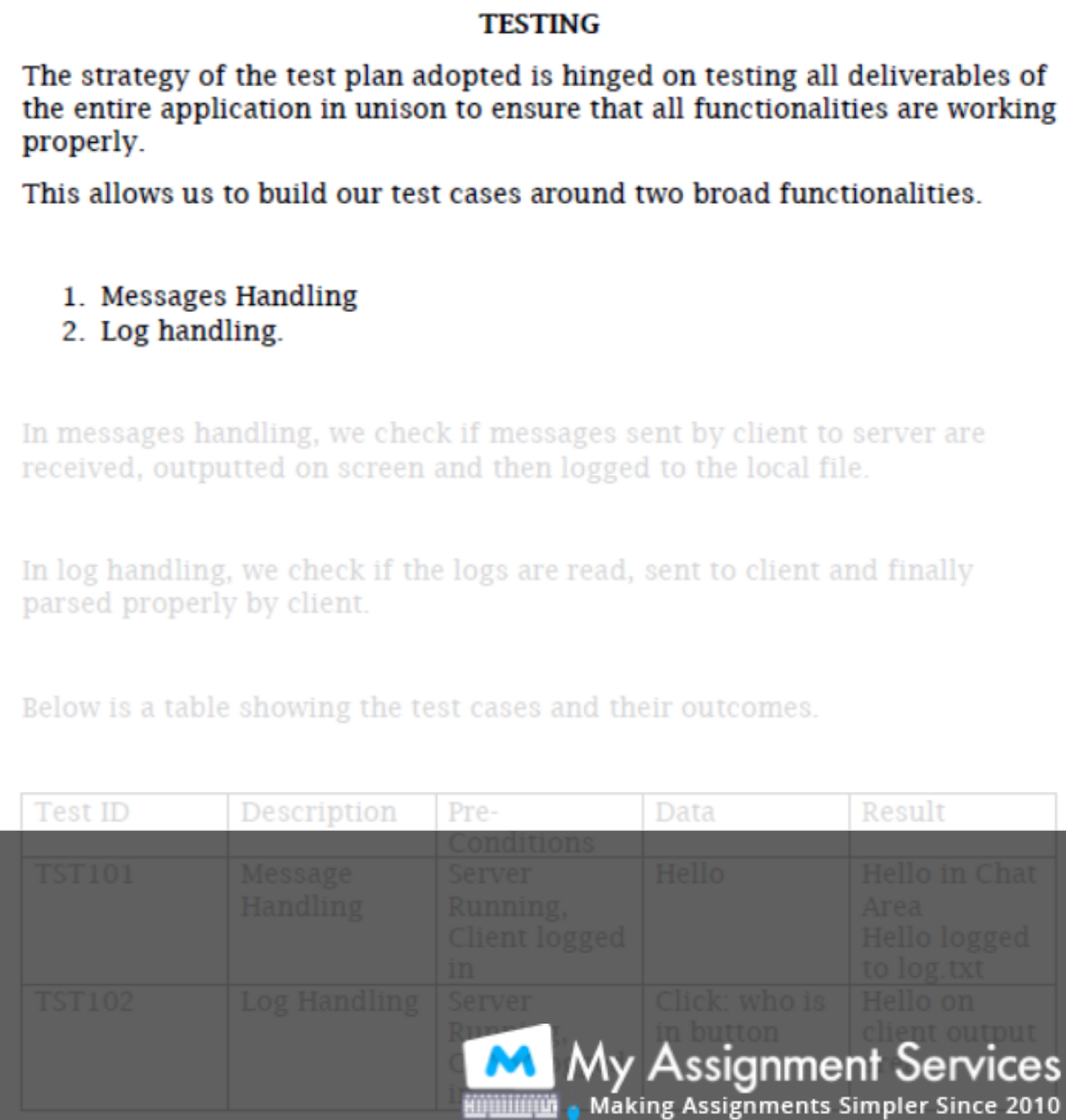 project testing by using the BlueJ platform