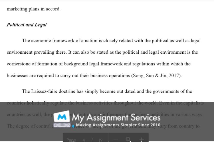 international business environment assessment sample 2