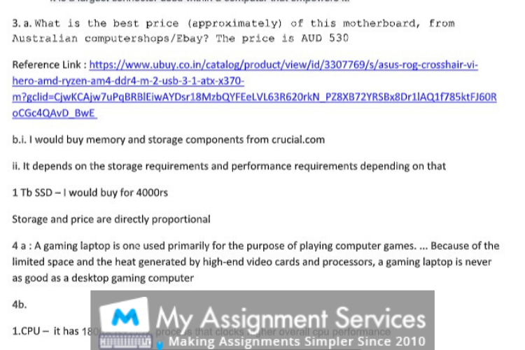 Computer Architecture Assignment Sample