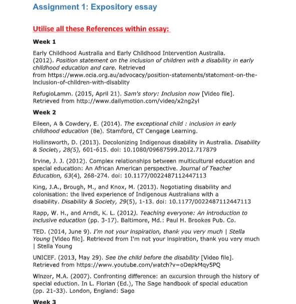 Expository Essay Sample