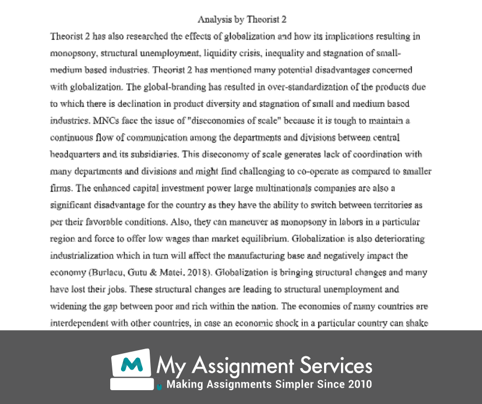 Globalisation assignment sample 3