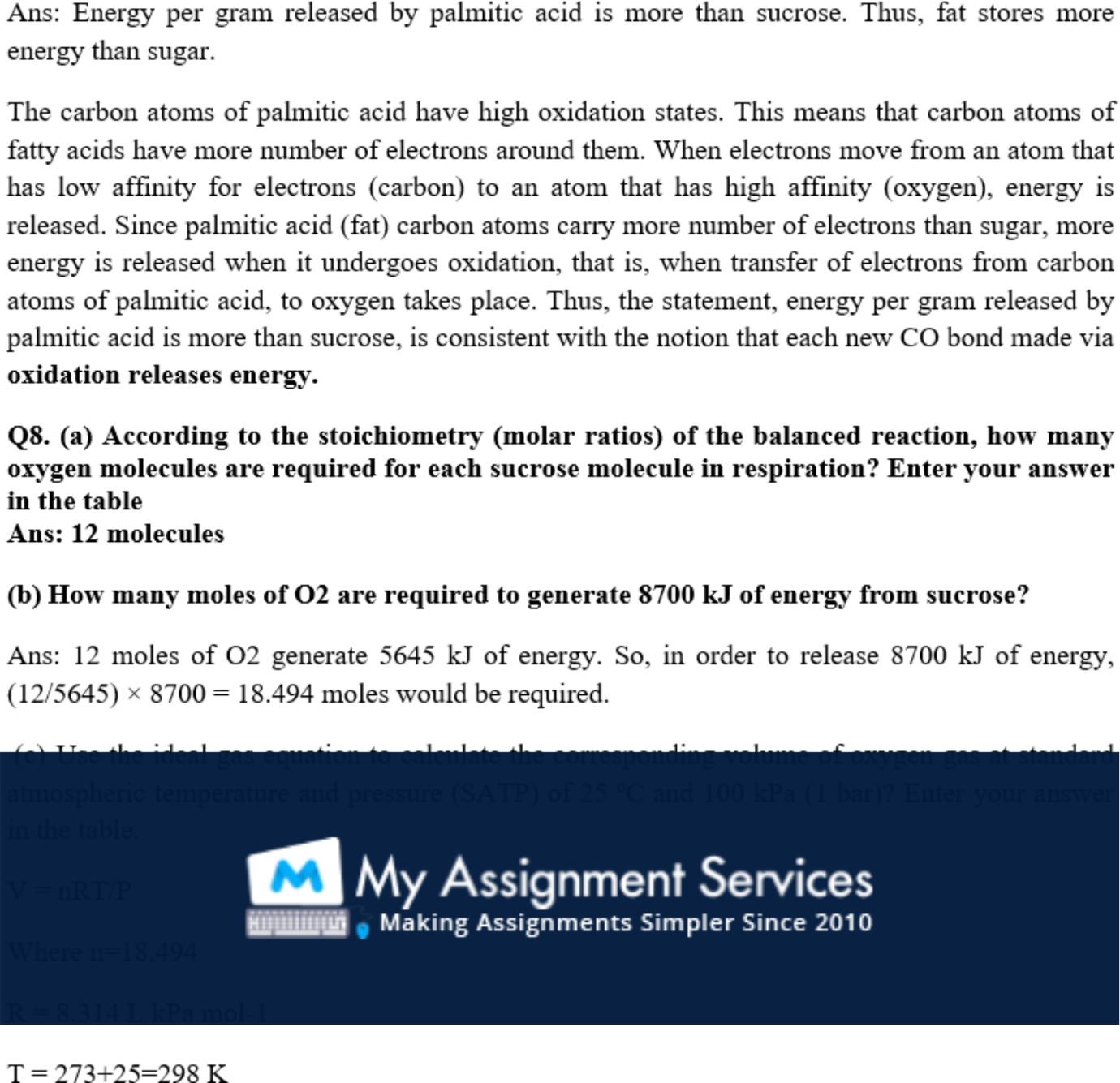 Chemistry Assignment Question