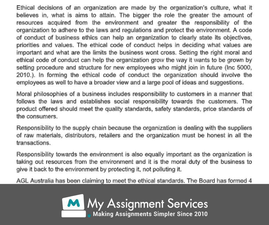Online Business Ethics Assignment Sample
