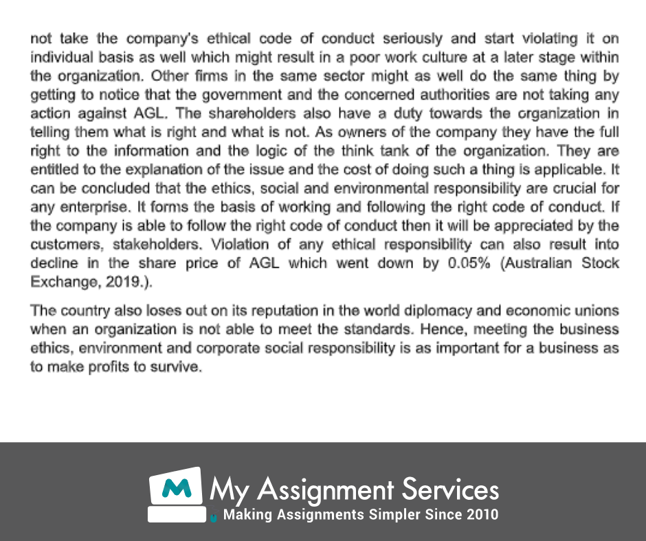 Business Ethics Assignment Answers