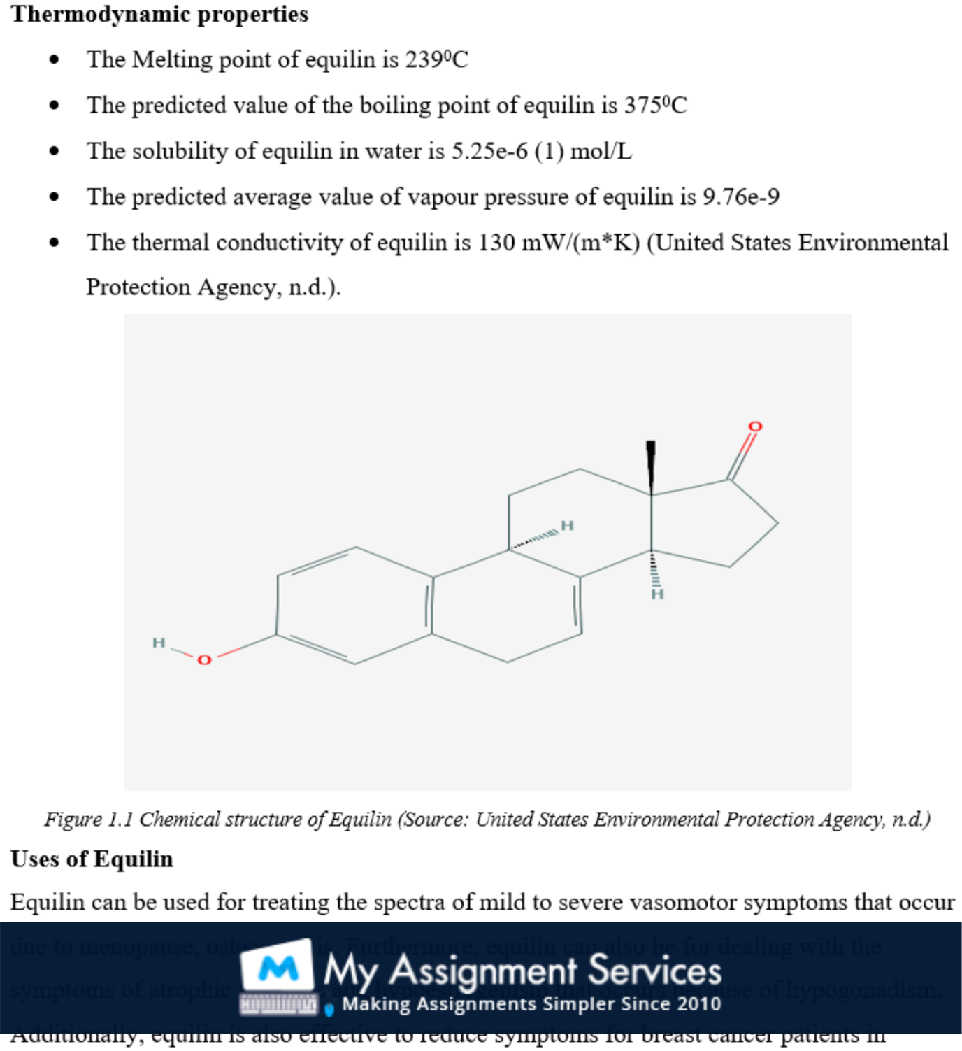 physical chemistry assignment sample