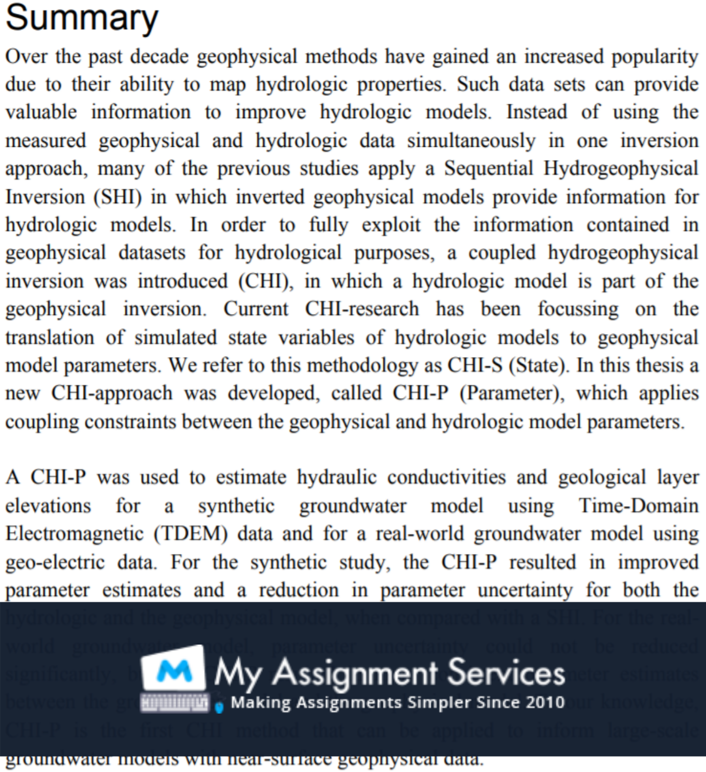 geophysics assignment help