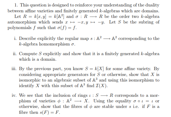 Algebraic Geometry Assignment