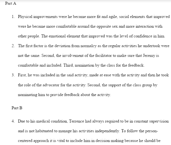 Recreation And Leisure Studies Homework Help