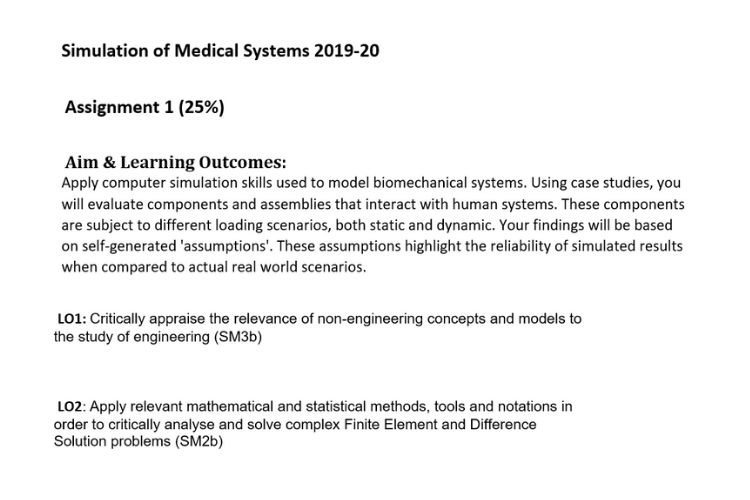 Online Biomechanics medical assignment help