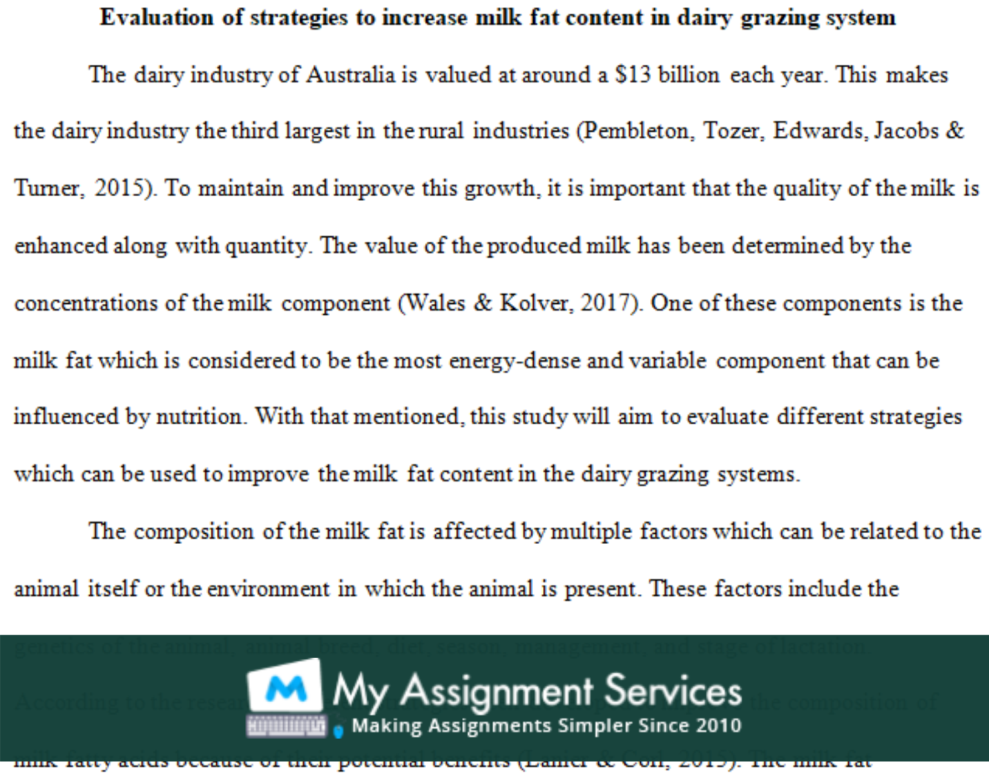 Animal physiology assignment