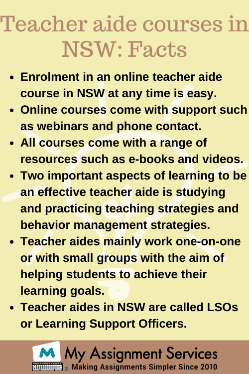 certificate III in education support (teacher’s aide)
