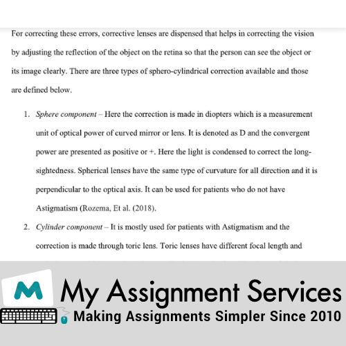 Ophthalmic Homework help usa Sample