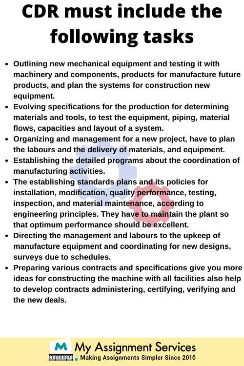 CDR report for Engineer