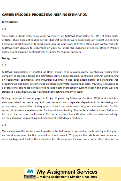 CDR report for