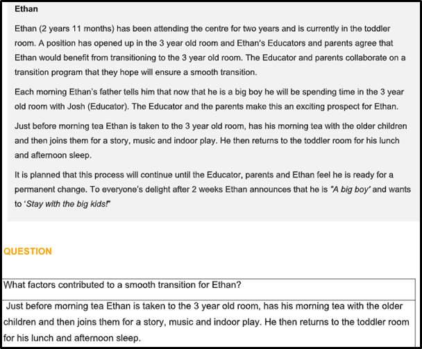CHCECE003 questions and answer 2