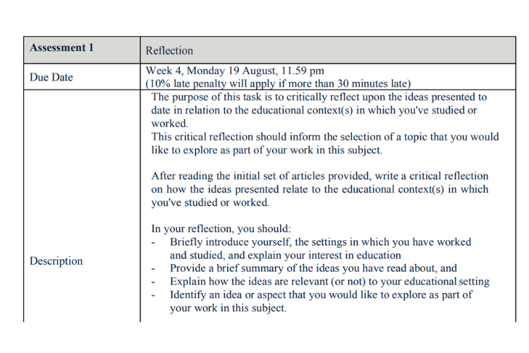 assignment