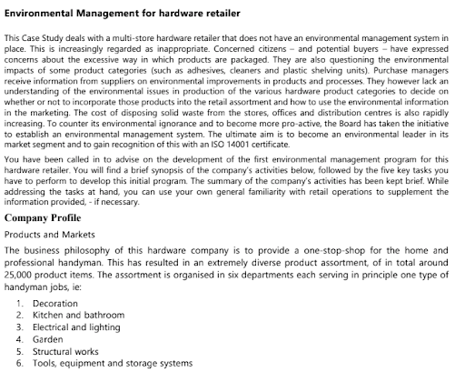 environmental management assignment help