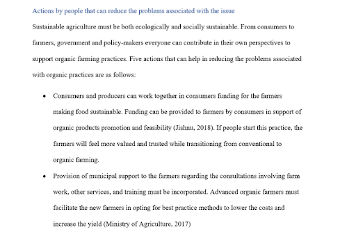 Actions by people that can reduce the problems associated with the issue