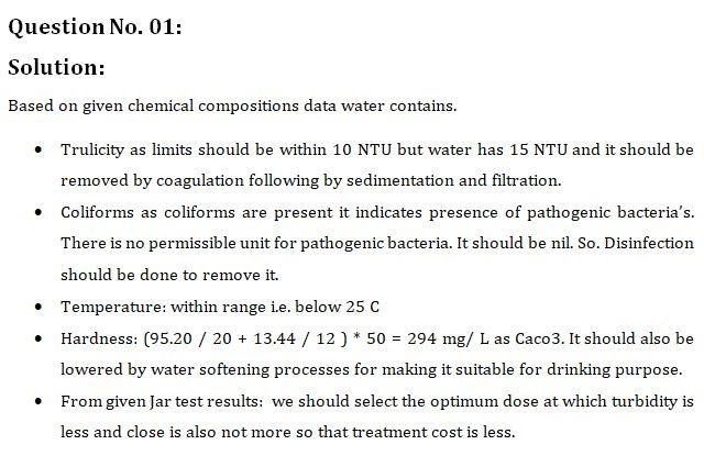 Waste and wastewater treatment fundamentals assignment
