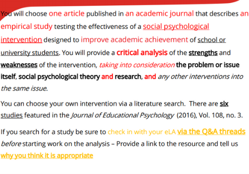 cognitive psychology assignment sample