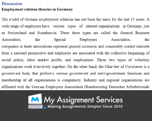 Employment Relations homework sample