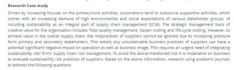 Lifecycle costing sustainability assignment