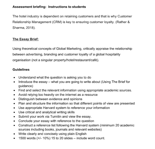 assessment briefing