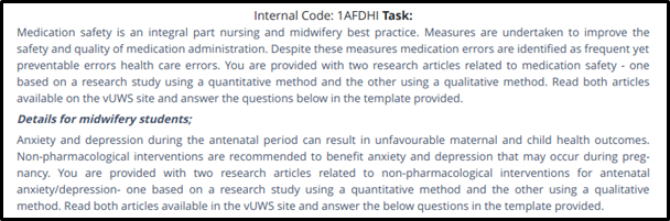 nursing and midwifery 401208 task1