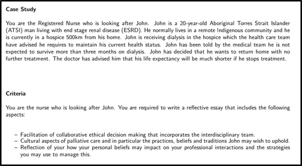Palliative and End of Life Care case study