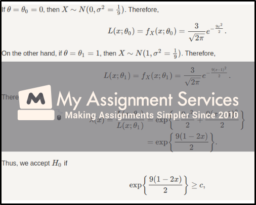Assignments Covering Hypothesis Testing 3