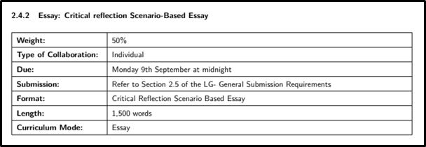 critical reflection scenario
