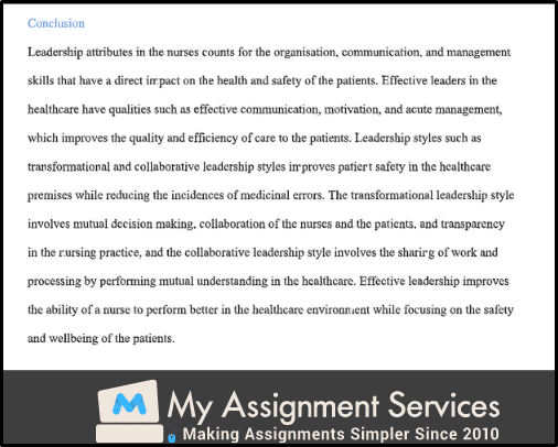 Leadership conclusion