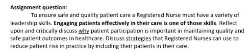 HNN320 Leadership And Clinical Governance Assessment