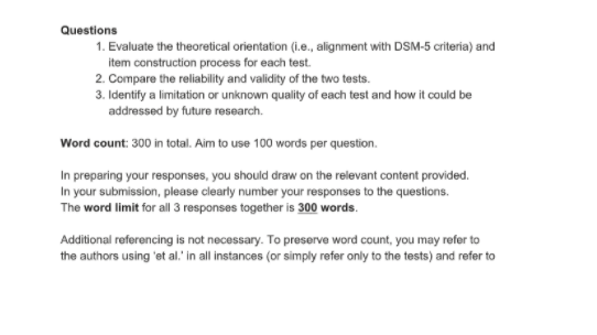 Abnormal Psychology Homework Help