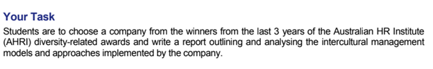 Company Diversity Report sample