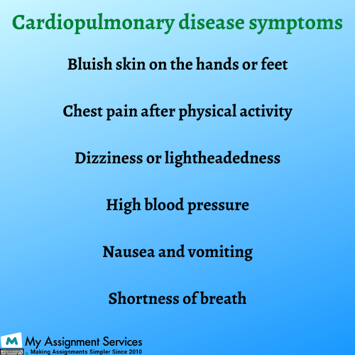 cardiopulmonary disease symptoms