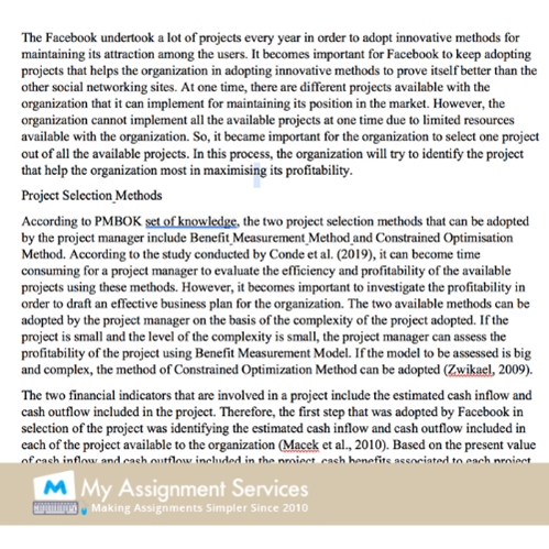 project management assessment 2