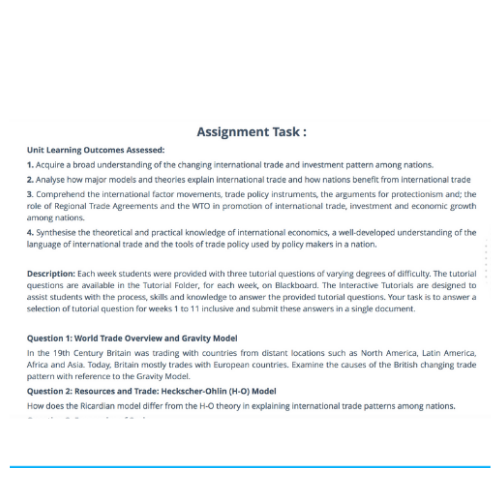 Assignment Sample on WTO